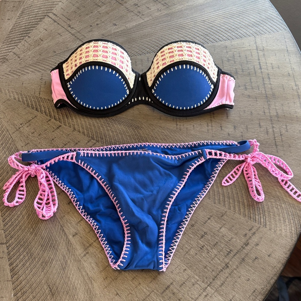Victoria's Secret Blue and Pink Bikini